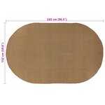 vidaXL Tapis de surface Naturel 152 x 245 cm Jute