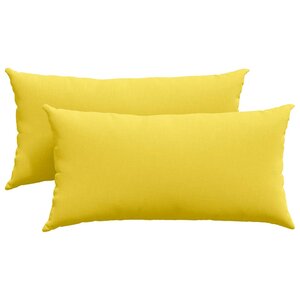 vidaXL Coussins de canapé 2 pc tissu Jaune clair 80 x 40 cm