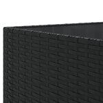 vidaXL Salon de jardin 7 Pièces avec coussins Noir Résine tressée