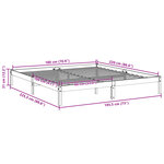 vidaXL Cadre de lit extra long sans matelas 180x220 cm bois massif pin