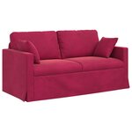 vidaXL Canapé Bordeaux 158 x 78 x 80 cm Velours