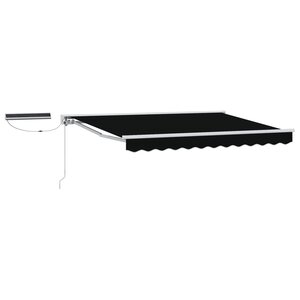 vidaXL Auvent rétractable électrique Noir et Blanc 3 5 x 2 5 m