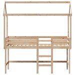 vidaXL Lit superposé avec échelle et toit sans matelas 80x200 cm