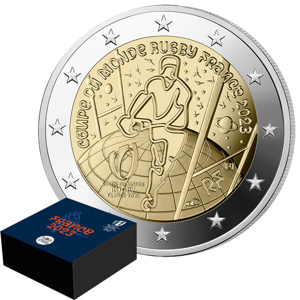 France - Monnaie de Paris 2 euros commémo. 2023 BE - Coupe du Monde de Rugby 2023