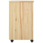 vidaXL Cabinet roulant Marron 34 x 39 x 65 5 cm Pin massif
