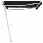 vidaXL Auvent automatique sur pied 450x300 cm Anthracite