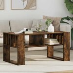 vidaXL Table basse Chêne fumé 92 x 49 5 x 45 cm Bois d'ingénierie