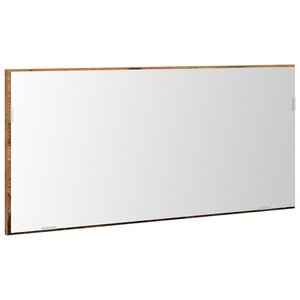 Meuble de salle de bain vidaXL avec miroir et lumière LED en vieux bois 80x37 cm