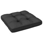 vidaXL Repose-pied de jardin avec coussin Gris Bois de pin massif