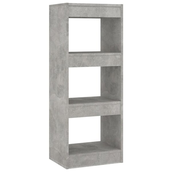 vidaXL Bibliothèque/séparateur de pièce gris béton bois d'ingénierie