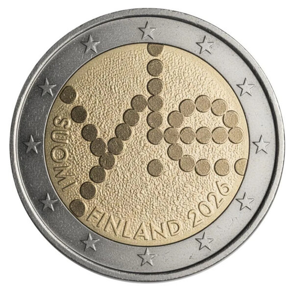 2 euros commémorative Finlande 2026 - Radiodiffusion.