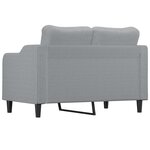 vidaXL Canapé à 2 places Gris clair 120 cm Tissu