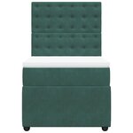 vidaXL Sommier à lattes de lit avec matelas Vert foncé 100x200 cm