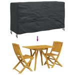 vidaXL Housse pour mobilier d'extérieur Noir 180 x 70 x 90 cm 600D