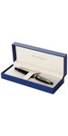 Waterman stylo roller expert  laque noire  recharge noire pointe fine  coffret cadeau