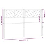 vidaXL Tête de lit métal noir 140 cm