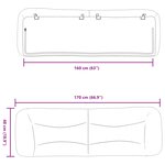 vidaXL Coussin de tête de lit gris foncé 160 cm tissu