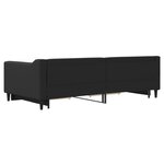 vidaXL Lit de jour avec gigogne et tiroirs sans matelas noir 100x200cm