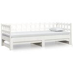 vidaXL Lit coulissant sans matelas blanc 2x(90x190) cm