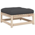 vidaXL Salon de jardin 5 Pièces avec coussins bois de pin massif