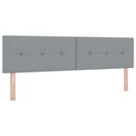 vidaXL Lit avec matelas - Gris clair  180 x 200 cm  en tissu