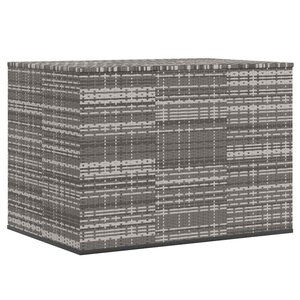 vidaXL Boîte à coussins de jardin Résine tressée 145x100x103 cm Gris
