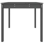 vidaXL Table de jardin gris 82 5x82 5x76 cm bois massif de pin