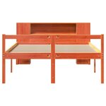 vidaXL Lit bibliothèque sans matelas cire marron 135x190cm bois massif