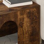 vidaXL Maison pour chat Chêne fumé 51 x 30 x 52 cm Bois d'ingénierie