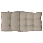 vidaXL Coussins de chaise à dossier bas lot de 2 taupe tissu oxford
