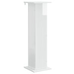 vidaXL Support de Plante 2 Pièces Blanc brillant 30 5 x 30 x 100 5 cm