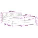 vidaXL Lit à ressorts avec matelas avec LED Bleu 200 x 200 cm tissu