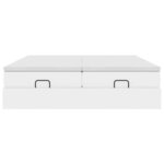 VidaXL Cadre de lit ottoman avec matelas blanc 180x200 cm similicuir