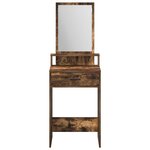 vidaXL Coiffeuse Chêne fumé 50 x 41 x 140 cm Bois d'ingénierie