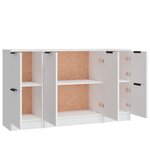 vidaXL Buffets 3 Pièces Blanc Bois d'ingénierie
