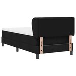 vidaXL Lit boxspring avec matelas avec matelas Noir 90 x 190 cm tissu