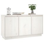 vidaXL Buffet Blanc 111x34x60 cm Bois massif de pin