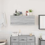vidaXL Armoire murale de bain sonoma gris 100x25x40 cm bois ingénierie