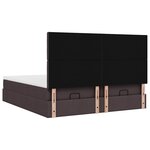 VidaXL Cadre de lit ottoman avec matelas marron foncé 200x200 cm tissu