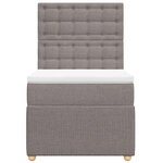 vidaXL Sommier à lattes de lit avec matelas Taupe 80x200 cm Tissu