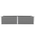 vidaXL Lit surélevé de jardin 250x100x54 cm WPC Gris