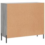 vidaXL Buffet sonoma gris 90x34x80 cm bois d'ingénierie