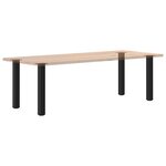 vidaXL Pieds de table console 4 pièces Noir 72-74 cm Acier