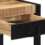 vidaXL Table d'appoint 40x40x50 cm bois massif de manguier brut