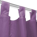 vidaXL Rideau occultant avec boucles 2 Pièces 140 x 175 cm Lilas