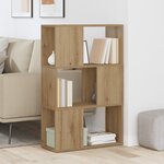 vidaXL Support de Livre Chêne artisanal Bois d'ingénierie 60 x 24 x 94 cm