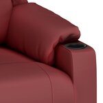 vidaXL Fauteuil de massage Rouge bordeaux Similicuir