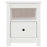 vidaXL Tables de chevet 2 Pièces Blanc 40x35x49 cm Bois de pin massif