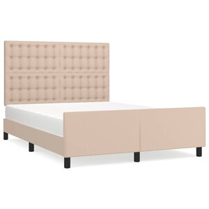 VidaXL Cadre de lit sans matelas cappuccino 140x200 cm similicuir