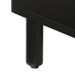 vidaXL Armoire de salle de bain noir 38x33x160 cm bois massif manguier